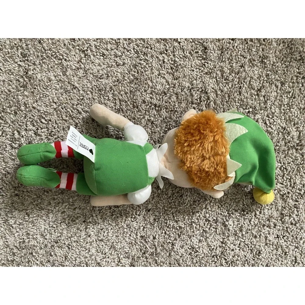 Kohls Cares Christmas Elf Plush Green Red White Striped Holiday Stuffed Toy